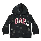 Moletom Com Capuz Infantil De Zíper Menina - Gap