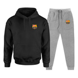 Moletom Conjunto Barcelona Spotify Time Calça Cinza