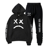 Moletom De Frio Lil Peep Show The Peep Conjunto Com Bolso
