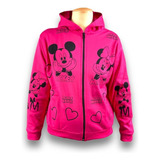 Moletom Feminino Blusa De Frio Minnie-mickey Poliéster Capuz