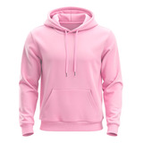 Moletom Liso Algodão Unissex Blusa De Frio Canguru Flanelado