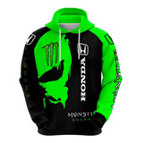 Moletom Masculino Uniforme Monster Skull Honda