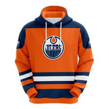 Moletom Oilers Edmonton Hockey Laranja Ref0638