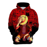 Moletom One Piece Luffy Monkey D Blusa De Frio Anime Ref0134