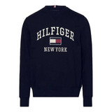 Moletom Tommy Hilfiger Modern Varsity Azul Marinho