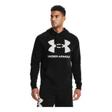 Moletom Under Armour Rival Fleece Big Logo Hoodie Preto Masc