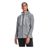 Moletom Under Armour Rival Fleece Full Zip Hoodie Cinza Femi