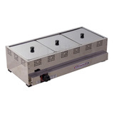 Molheira Banho Maria Recheaud 3 Cubas Inox A Gás Itajobi 15l
