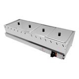 Molheira Banho Maria Recheaud Marmiteiro 5 Cubas Inox A Gás