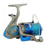 Molinete Pesca Albatroz Mp30 Azul 3 Rol Drag 4kg C/linha 