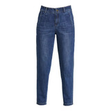 Mom Jeans Femininos De Cintura Alta, Finos, Casuais E Confor