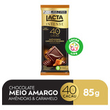 Mondelz Lacta Intense Chocolate Meio Amargo 40% Cacau Amêndoas E Caramelo Salgado 85g