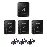 Monitor De Palco M-vave Trasmissor + 3 Receptores + 3 Fone