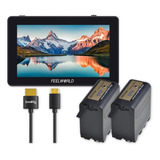 Monitor Feelworld F6 Plus + 2 Batmax Np-f970 + 1 Cabo 3041