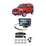 Monitor Fixo Doblo Câmera Ré 2x1 Sensor Estacionamento 8p