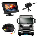 Monitor Lcd 4.3 Com Câmera De Ré 24v Caminhão Onibus Van 