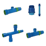 Monte Seu Kit De Conexão Rosca Azul Para Sua Irrigação 