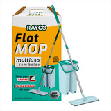 Mop Flat Balde 6 Litros Com 2 Refis Com Cabo Extensível Inox