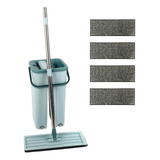 Mop Lava E Seca Flat Multiuso Rodo Balde 7l + 3 Refil Extra
