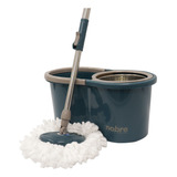Mop Rotátorio Balde 13 L C/ Cesto Inox E 2 Refis Girátório
