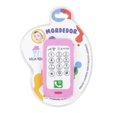 Mordedor Celular Baby Phone Dentição Gengiva Bebe Rosa