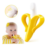 Mordedor E Massageador De Gengiva Silicone Bananinha Baby Cor Amarelo