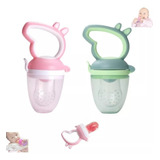 Mordedor Para Frutinhas Alimentacao Teu Baby Bico Silicone Cor Verde