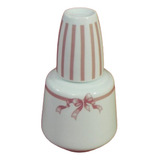 Moringa 800 Ml. Copo Porcelana Decoração Tira Lacinho Rosa