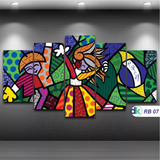 Mosaico 5 Peças Romero Brito Rb 07