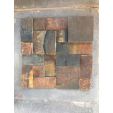 Mosaico Pedra Ferro Basalto 3d Parede 30x30cm Três Rios