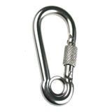 Mosquetão Em Inox 316 Com Trava 8mm X 80mm Com Olhal - 795kg