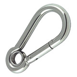 Mosquetão Engate Rápido Aço Inox 316 Din 5299 C/ Olhal 7x70