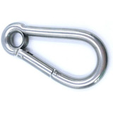 Mosquetão Engate Rápido C/ Olhal Aço Inox 10mmx100mm Din5299