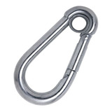 Mosquetão Engate Rápido C/ Olhal Aço Inox 8mm X 80mm