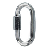 Mosquetão Oval Aço Carbono 12x107mm Trava Rosca