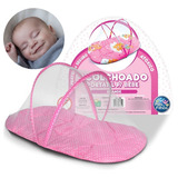 Mosquiteiro Tenda Cama Berco Dobravel Portatil Acolchoado