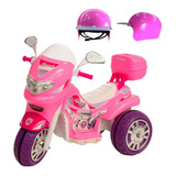 Moto Eletrica Criança Triciclo + Capacete