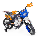 Moto Elétrica Infantil Menino Azul Motocross