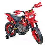 Moto Elétrica Infantil Motocross 6v Recarregável Resistente Cor Vermelho
