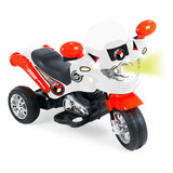 Moto Elétrica Infantil Triciclo Chopper Branca