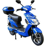 Moto Scooter Eletrica 1000w 40km Sem Cnh Azul Bateria 16a
