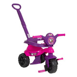 Motoca Triciclo Baby Kendy Empurrador Protetores Rosa Menina Cor Rosa-chiclete