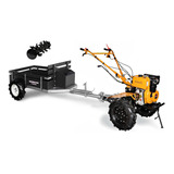 Motocultivador Diesel 10hp Bufallo + Carreta Traçada 600 Tc0