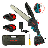 Motosserra Elétrica 8 Polegadas Thera Brushless 1800w 2 Baterias 2000 Mah Cs81800 Profissional Cor Azul-turquesa