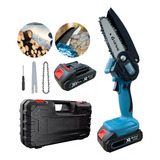 Motosserra Mini Bateria Lítio Portátil 36v Elétrica 110-220v