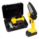 Motosserra Mini Bts-100 Bateria Recarregável 21v The Black Tools Cor Amarelo