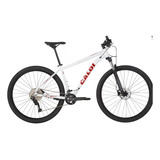 Mountain Bike Caloi Explorer Expert 2023 Aro 29 L 20v Freios De Disco Hidráulico Câmbios Shimano Deore M4100 Y Shimano Deore M5120 Cor Branco/vermelho