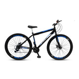 Mountain Bike Ello Bike Velox Aro 29 21v Freios De Disco Mecânico Câmbios Ltx Cor Preto/azul