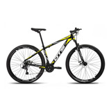 Mountain Bike Gts Feel Feel Rdx Aro 29 21 21v Freios De Disco Mecânico Câmbios Shimano Cor Preto/amarelo