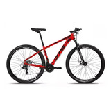 Mountain Bike Gts Feel Feel Rdx Aro 29 21 21v Freios De Disco Mecânico Câmbios Shimano Cor Vermelho/preto